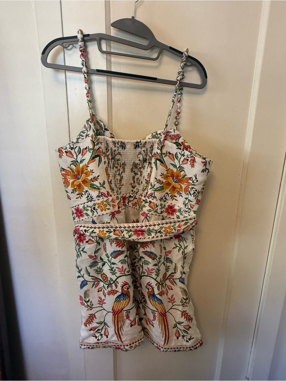 FARM Rio White Floral Embroidered Cami with Tie - Picture 3 of 5